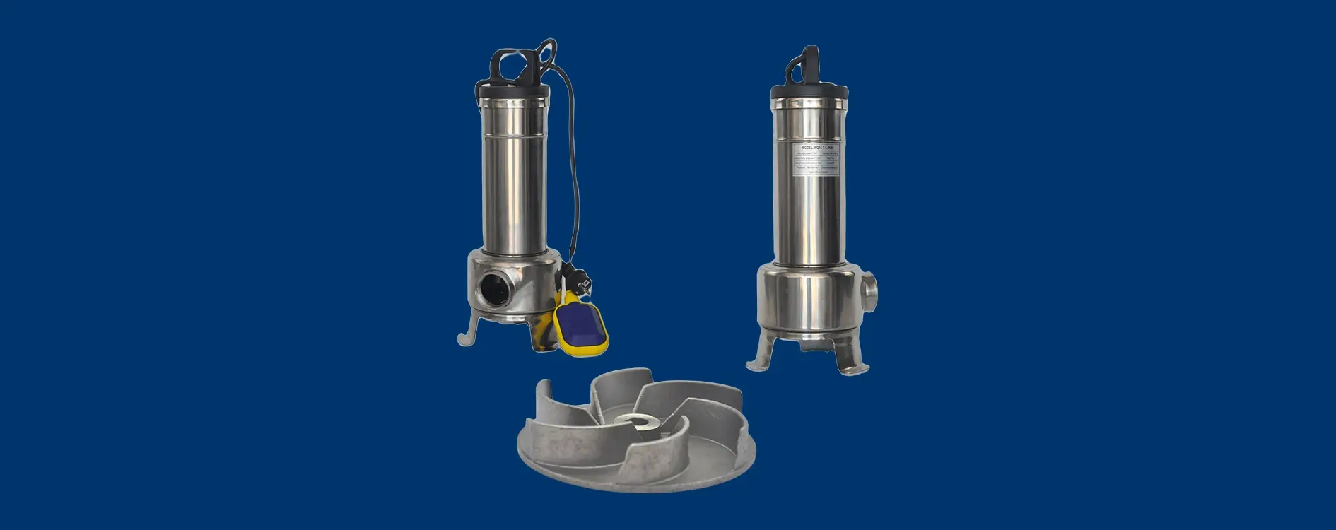 Pompy zatapialne  WQ ze stali nierdzewnej AISI 304 z wirnikami typu VORTEX